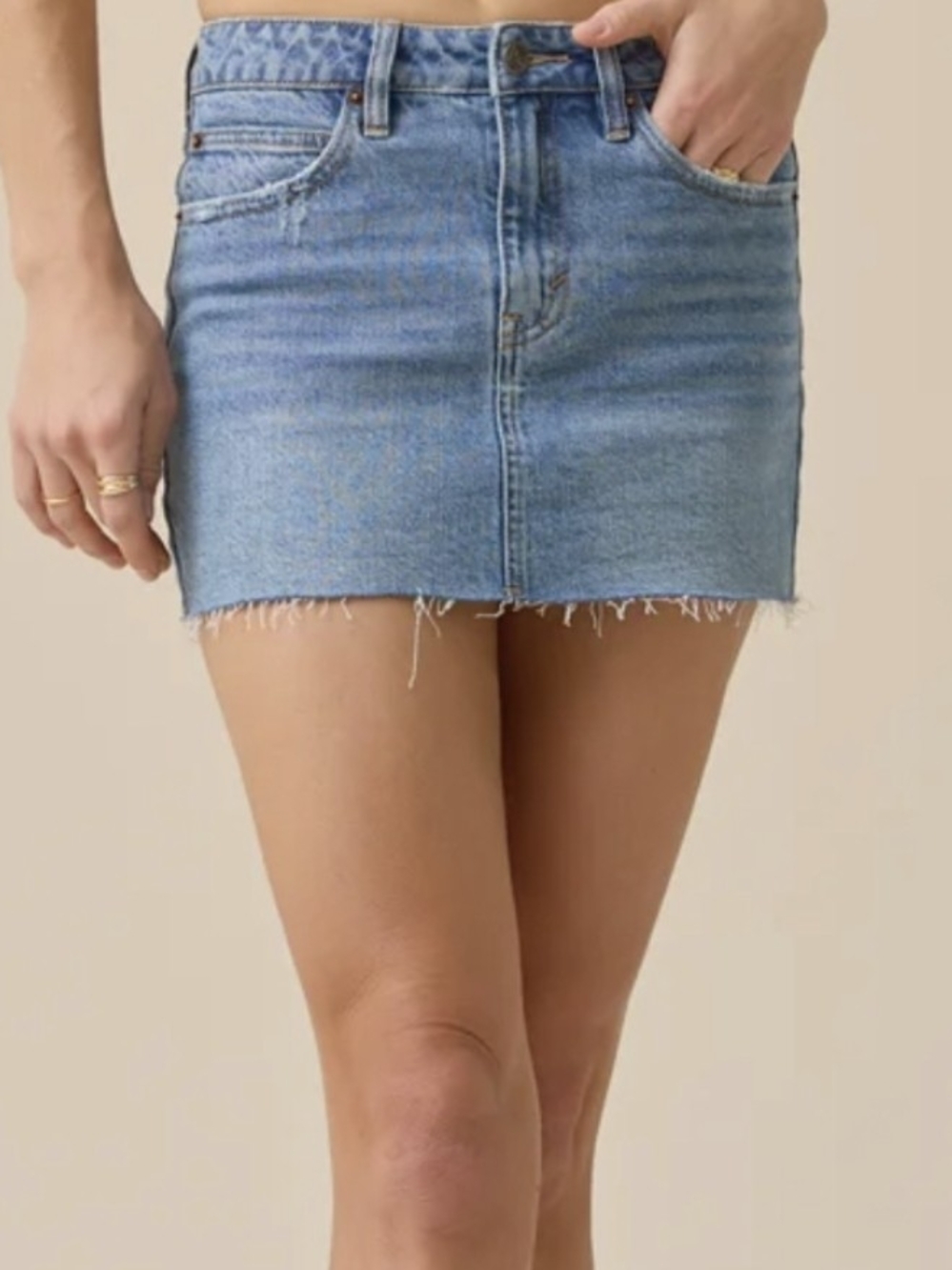 Altar'd State Charley Tropical Denim Skirt - Picture 2 of 7